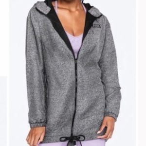 VS PINK LONG FULL-ZIP ANORAK - Gray (Size XS)